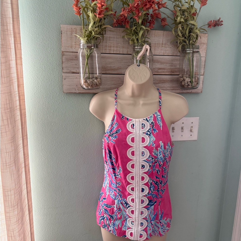 Lilly Pulitzer Pink and Blue Tank Top